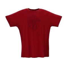 Woolnat Merino Yün Geometrik Kurt Baskılı Kısa Kol Erkek Tshirt
