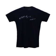 Woolnat Merino Wool Mountain Printed Short Sleeve Men's T-shirt