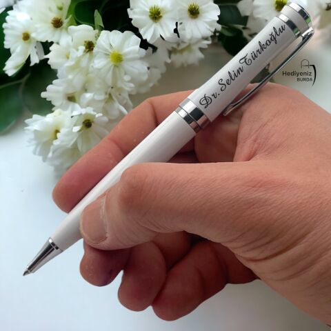 İsme Özel Metal İkili Kalem Set - Anahtarlık Hediyeli