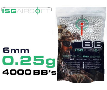 ISGairsoft BB 0.25g (0,25g) Airsoft 4000 adet 1KG PAKET