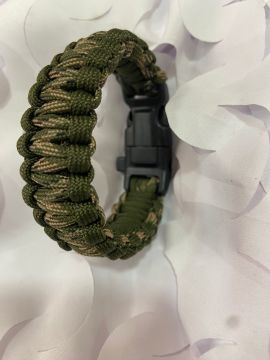 PARACORD BİLEKLİK HAKİ YEŞİL DESENLİ