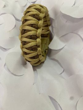 PARACORD BİLEKLİK ÇİFT KATMANLI BEJ KAHVE