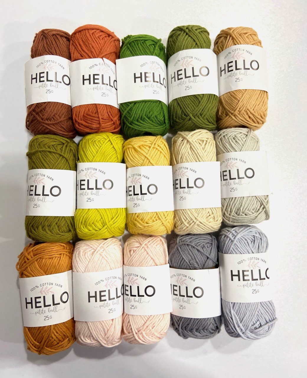 Hello Dk Pamuk İpliği 25 gr Yeni Renkler Serisi 15 Adet