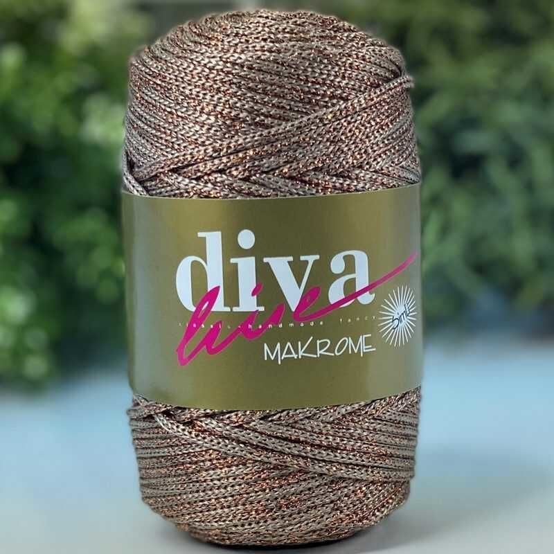 Diva Makrome İpi Simli 40B Bej Bakır