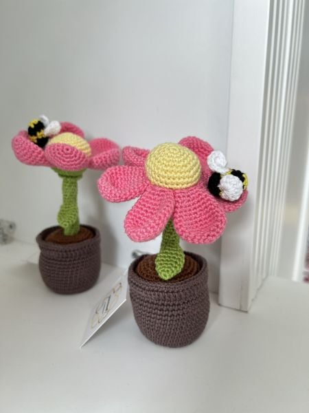 Amigurumi Saksıda Çiçekler