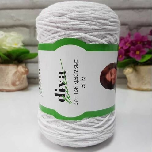 Diva Cotton Makrome İnce 2101 Beyaz