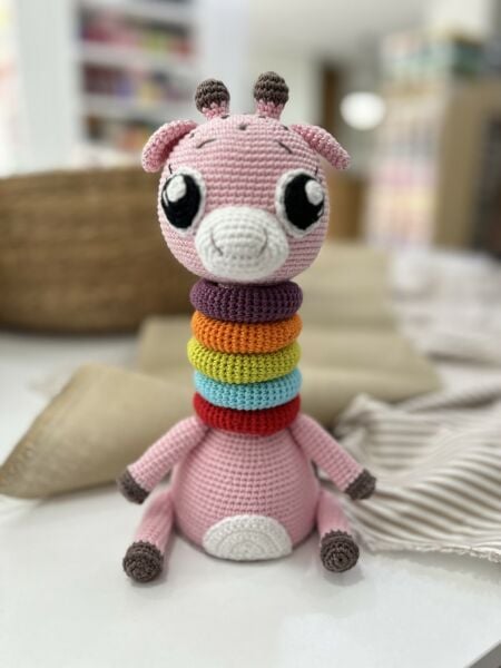 Amigurumi Yapboz Zürafa Oyuncak