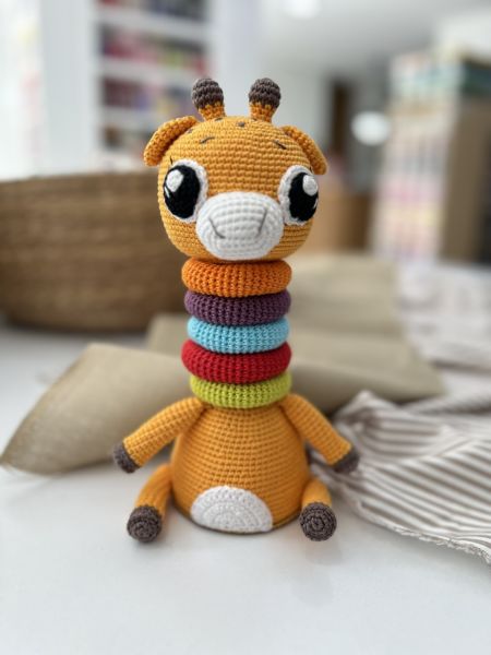 Amigurumi Yapboz Zürafa Oyuncak