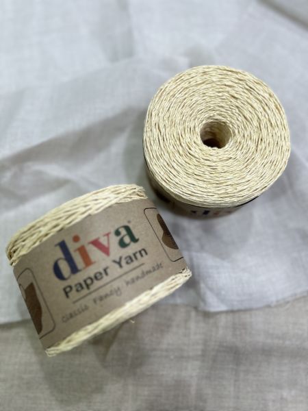 Diva Paper Yarn Kağıt İp Açık Sarı