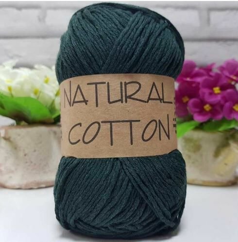 Diva Natural Cotton Pamuk Örgü İpi 190 Koyu Yeşil