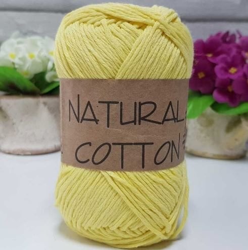 Diva Natural Cotton Pamuk Örgü İpi 215 Bebe Sarı