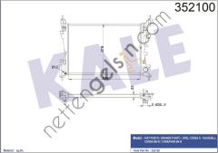 KALE 352100 MOTOR RADYATORU PUNTO GRANDE PUNTO CORSA D 1,2 / 1,4  FIAT BİNEK MOTOR SU RADYATORU