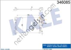 KALE 346085 MOTOR RADYATORU AVEO T300 1,6 16V MANUEL ?ANZUMAN  CHEVROLET BİNEK MOTOR SU RADYATORU