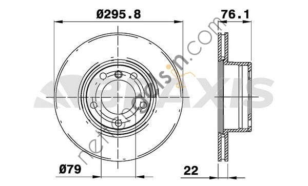 BRAXIS AD0184 FREN DISKI ON BMW E39 96>03  BMW BİNEK FREN DİSKİ