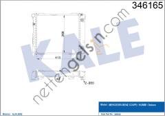 KALE 346165 MOTOR SU RADYATORU (KLIMASIZ) 190 W201 84>87 W124 85>93 S124 85>92 C124 87>92  MERCEDES BİNEK MOTOR SU RADYATORU