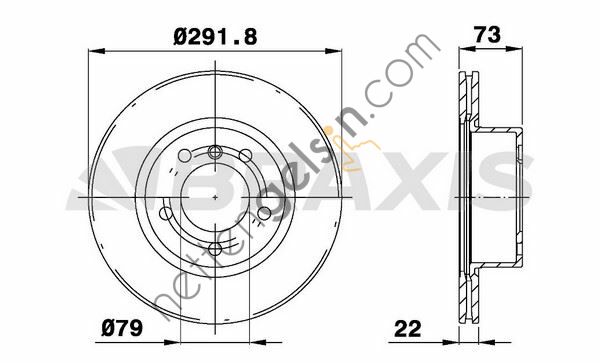 BRAXIS AD0204 FREN DISKI ON HAVALI BMW E81 E82 E87 E88 E90  BMW BİNEK FREN DİSKİ