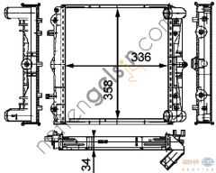 BEHR CR383000P RADYATÖR PORSCHE 911 (996) BOX 3.2 3.4(CR383000P) 96610613151 PORSCHE