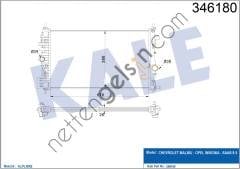 KALE 346180 MOTOR RADYATORU MALIBU INSIGNIA SAAB 9 5  OPEL BİNEK MOTOR SU RADYATORU