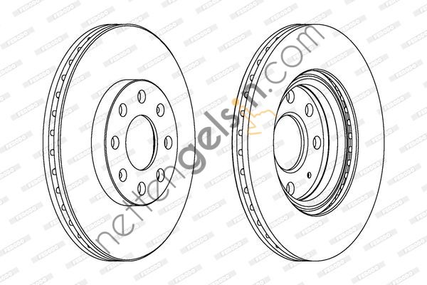 FERODO DDF1304 ON FREN AYNASI (DISKI) GRANDE PUNTO EVO 1,2 / 1,3 / 1,4 CORSA D CORSA E 1,0 / 1,2 / 1,3 / 1,4 (6 BIJON CELIK JANT ICIN) 55700921 (BOSCH 0986479223 EŞDEĞERİ) FIAT BİNEK FREN DISKI ON