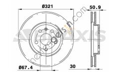 BRAXIS AD0320 ON FREN DISK AYNASI HAVALI OPEL INSIGNIA 08> 9 5 (YS3G) 10> (17 JANT) / (321×30×5DLx)***  OPEL BİNEK FREN DİSKİ