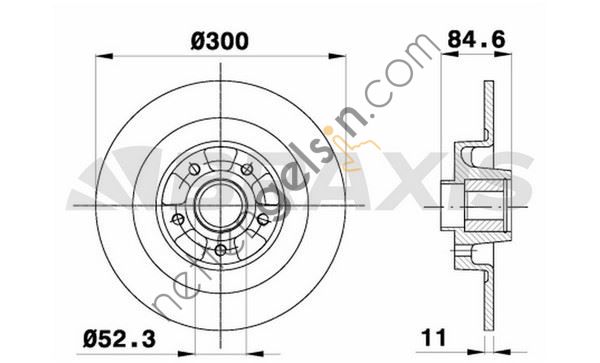 BRAXIS AD0338 ARKA FREN DISK AYNASI SENSOR HALKASI ILE ESPACE IV 1.9DCI / 2.0 / 2.0T / 2.2DCI / 3.0DCI / 3.5 V6 11 / 02> VELS  RENAULT BİNEK FREN DİSKİ