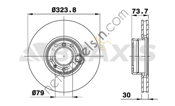 BRAXIS AD0344 FREN DISKI ON BMW E39 00>04  BMW BİNEK FREN DİSKİ