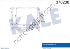 KALE 370200 MOTOR SU RADYATORU (KLIMALI / OTOMATIK SANZIMAN) 190 W201 85>93  MERCEDES BİNEK MOTOR SU RADYATORU