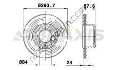 BRAXIS AD1054 ARKA FREN DISK AYNASI HAVALI DAILY II 09 / 02> DAILY III 05 / 06> TASIMA KAPASITESI: 3450 / 3950 KG  IVECO HAFİF TİCARİ FREN DİSKİ