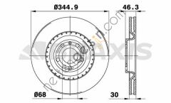 BRAXIS AD1068 ON FREN DISK AYNASI HAVALI A4 CABRIOLET 8H7.8HE 3.2 FSI 3.2 FSI QUATTRO S4 QUATTRO 01>08  VW-AUDI-SEAT-SKODA BİNEK FREN DİSKİ