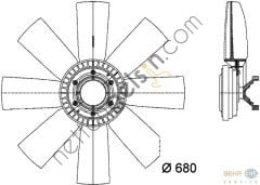 BEHR CFF438000P FAN KOMPLE VOLVO FH/FM CİVALI >(CFF438000P) 20397618 VOLVO