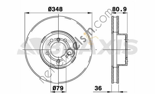 BRAXIS AD1085 FREN DISKI ON BMW E65 E66  BMW BİNEK FREN DİSKİ