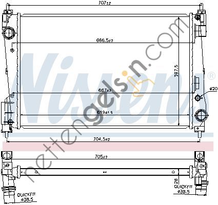 NISSENS 61919 RADYATÖR OPEL CORSA D Z13DTJ 1300415 OPEL