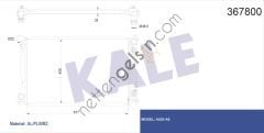 KALE 367800 MOTOR RADYATORU (675X445X32) AUDI A6 OTOMATIK 2,7TDI 3,0TDI 05>11  VW-AUDI-SEAT-SKODA BİNEK MOTOR SU RADYATORU