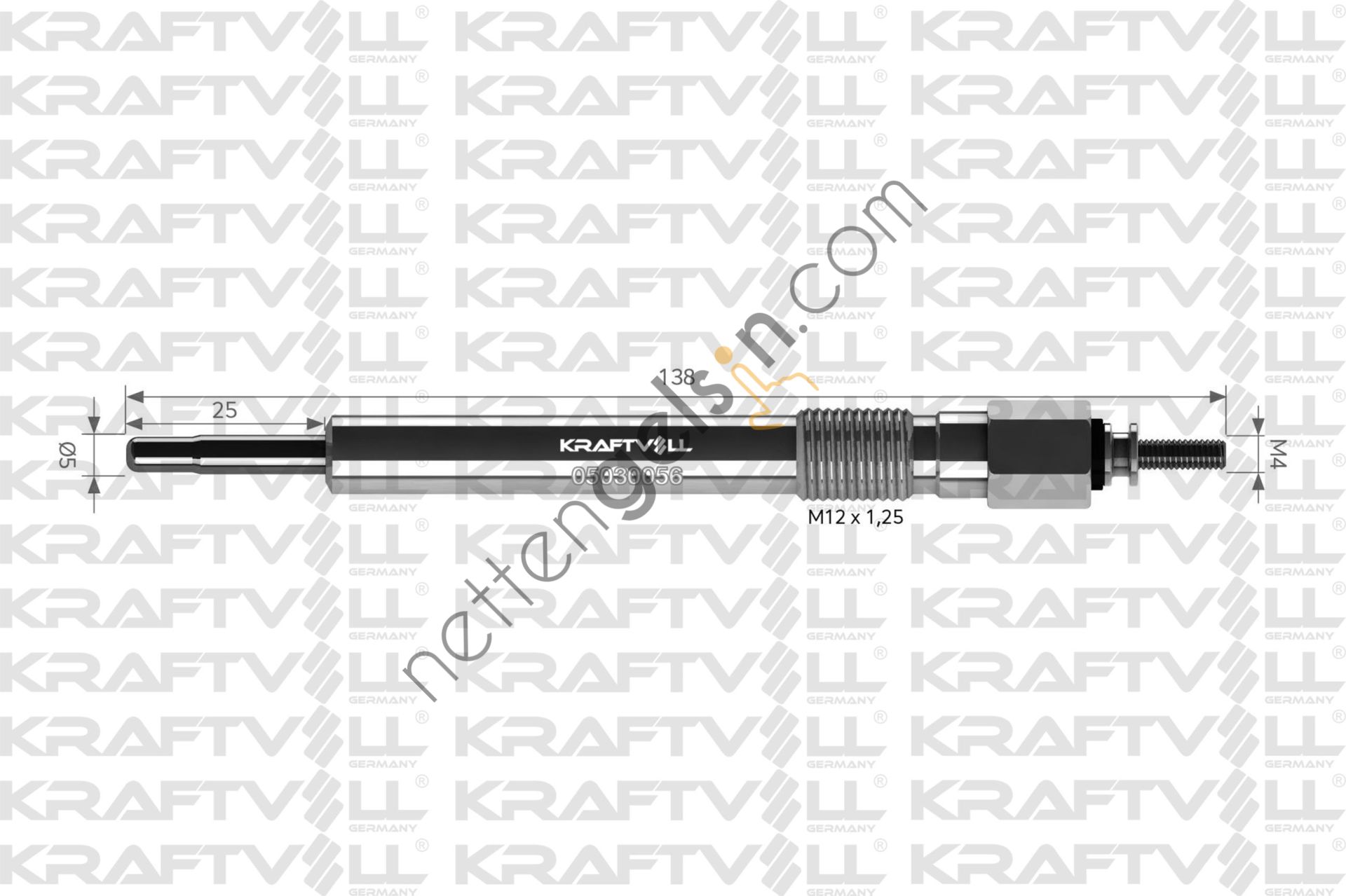 KRAFTVOLL 05030056 KIZDIRMA BUJISI 20,5V ISUZU NKR- NPR  ISUZU HAFİF TİCARİ BUJİ