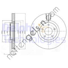 DELPHI BG4231C ON FREN DISKI (AYNASI) HAVALI NISSAN JUKE 2014-> QASHQAI 2007-2013 RENAULT KOLEOS 2008-> (320X5) CIFTLI PAKET   RENAULT BİNEK FREN DİSKİ