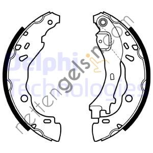 DELPHI LS1975 ARKA FREN BALATASI PABUCLU C2-C3-C3 II-C3 PLURIEL 1,1/1,2/1,4 HDI 03-->  PEUGEOT-CITROEN BİNEK FREN BALATASI