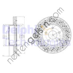 DELPHI BG4142C FREN DISKI ON MERCEDES C204 11> S204 07>04 W204 07>14 HAVALI 295mm  MERCEDES BİNEK FREN DİSKİ