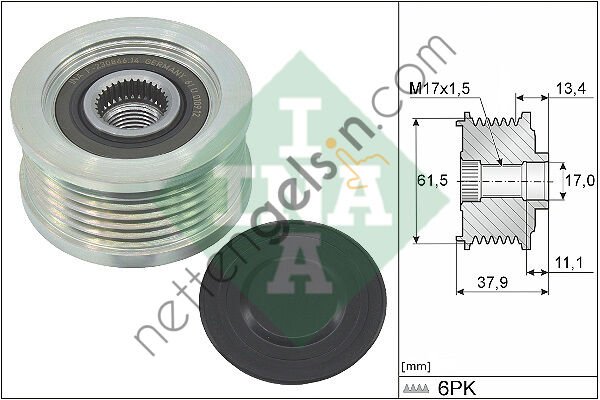 INA 535002310 ALTERNATOR GERGI RULMANI DOBLO BRAVA PUNTO LANCIA ALFA ROMEO 1,9JTD  FIAT BİNEK ALTERNATÖR GERGİ RULMANI