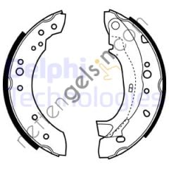 DELPHI LS1921 ARKA FREN BALATASI (PABUCLU) P1007 1,4-1,4HDI 04/05->C2 1,1-1,4-1,4HDI 09/03->C3-C3 II-C3 PLURIEL 1,  PEUGEOT-CITROEN BİNEK FREN BALATASI