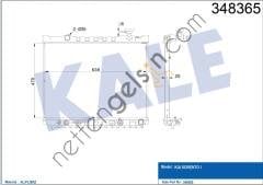 KALE 348365 MOTOR RADYATOR KIA SORENTO 03-> OTOMATIK ?  KIA BİNEK MOTOR SU RADYATORU