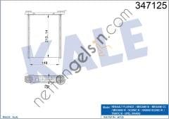 KALE 347125 KALORIFER RADYATORU FLUENCE MEGANE III MEGANE CC MEGANE IV SCENIC III GRAND SCENIC III TRAFIC III  RENAULT BİNEK KALORİFER RADYATÖRÜ