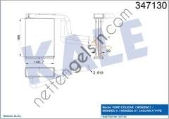 KALE 347130 KALORIFER RADYATORU COUGAR MONDEO I MONDEO II MONDEO III JAGUAR X TYPE  FORD BİNEK KALORİFER RADYATÖRÜ