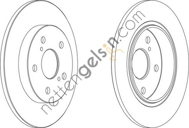 FERODO DDF1645 ARKA FREN DISKI (AYNASI) DUZ TOYOTA AURIS 1.4 D4D 2007-2011 COROLLA 1.4 D4D 2007-2011 (270X5) 4243102170 (DELPHI BG4183 EŞDEĞERİ) TOYOTA BİNEK FREN DISKI ARKA