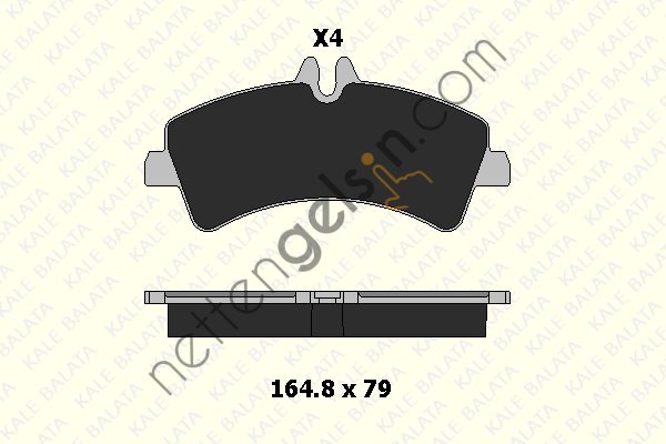 KALE B 29217 208 04 ARKA FREN BALATASI CIFT TEKER CRAFTER SPRINTER 2,5TDI 06>  VW-AUDI-SEAT-SKODA BİNEK FREN BALATASI