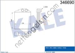 KALE 346690 KALORIFER RADYATORU COMBO C CORSA C TIGRA B  OPEL BİNEK KALORİFER RADYATÖRÜ