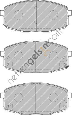 FERODO FDB1869 FREN BALATASI ON HYUNDAI I30 07-12 KIA CEED 07-12 CARENS 02-06 (130*58*18)  KIA BİNEK FREN BALATASI