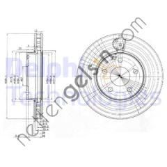 DELPHI BG3755C FREN DISKI ON E-CLASS W211 02>08 S211 03>09  MERCEDES BİNEK FREN DİSKİ