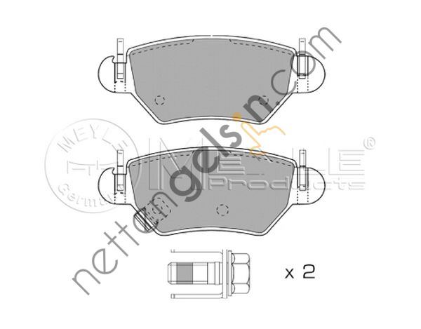 MEYLE 025 232 5817/W FREN BALATASI OPEL ASTRA G/ZAFIRA A 98-01 ARKA 1605093 OPEL