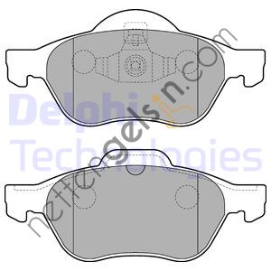 DELPHI LP2252 ON FREN BALATASI MEGANE II 05- 1,5 1,6 16V 1,9 2,0 16V 2,0 16V GRAND SCENIC II III CLIO III 2,0 16V  RENAULT BİNEK FREN BALATASI