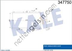 KALE 347750 MOTOR SU RDYATORU ACCORD 98>02 OTOMATIK VITES  HONDA BİNEK MOTOR SU RADYATORU